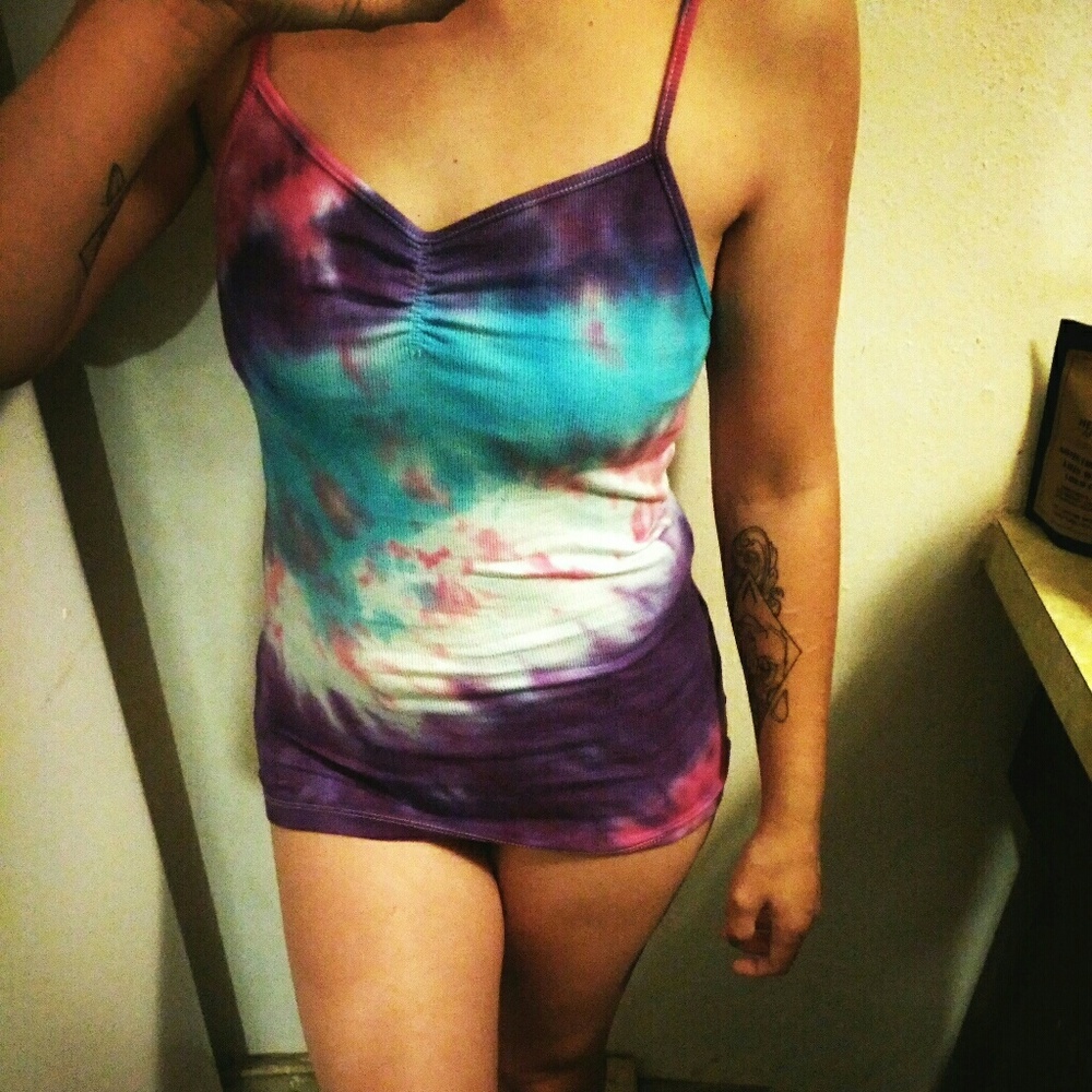 Small tie dye tank top